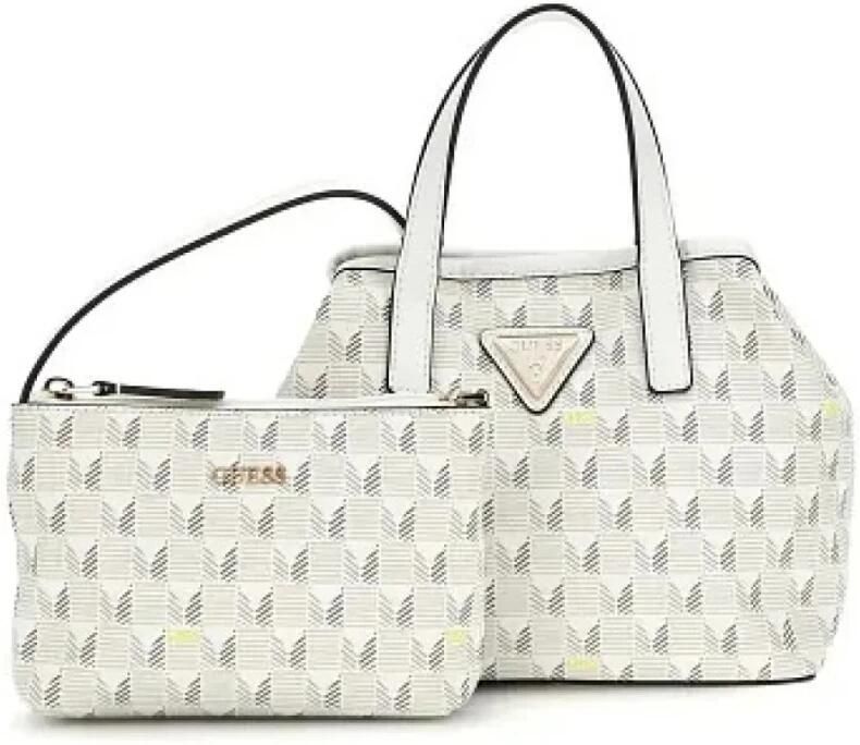 Guess Mini G Wave Tote Handtas White Dames