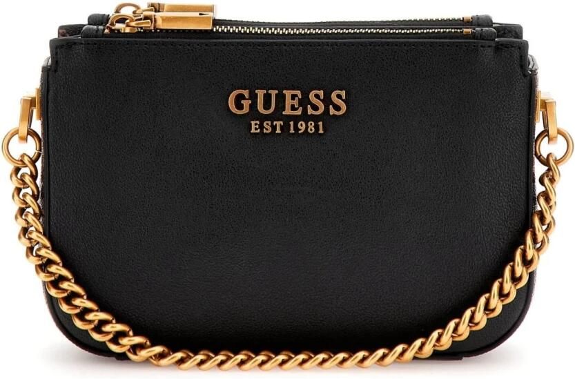 GUESS crossbody tas Fynna met logoprint zwart bruin - Foto 3
