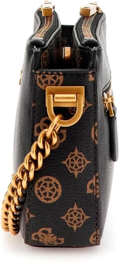 GUESS crossbody tas Fynna met logoprint zwart bruin - Foto 2
