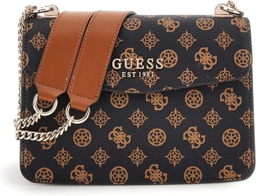 Guess Bruine polyethyleen handtas met kettinghandvatten Brown Dames - Foto 3