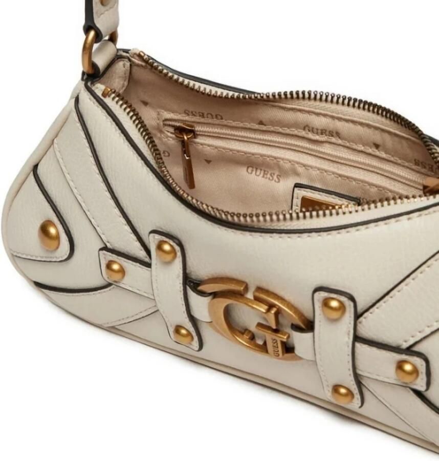 Guess Mini Topzip Schoudertas Beige Dames