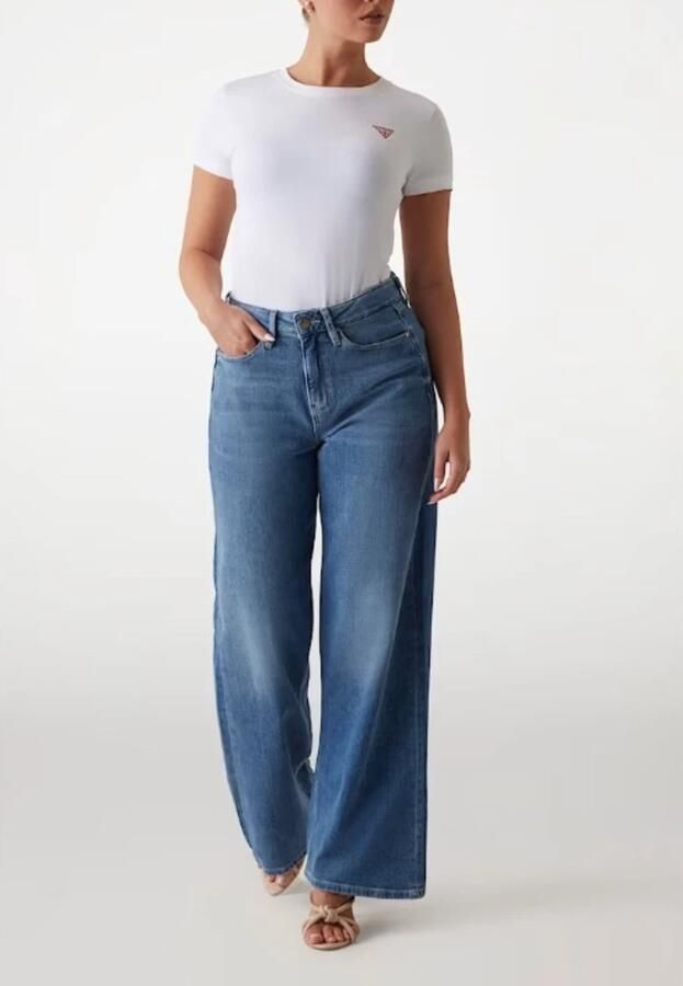 Guess Witte Katoenen Tops & T-Shirt Stijlvolle Toevoeging aan Je Garderobe White Dames