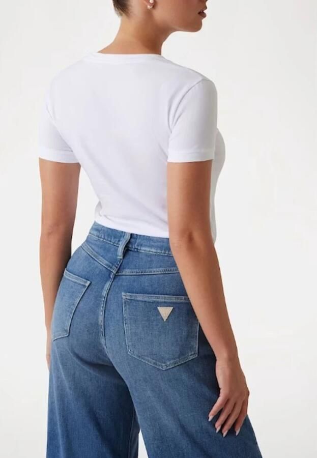 Guess Witte Katoenen Tops & T-Shirt Stijlvolle Toevoeging aan Je Garderobe White Dames - Foto 2