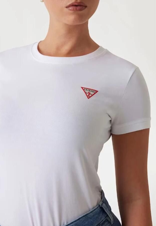 Guess Witte Katoenen Tops & T-Shirt Stijlvolle Toevoeging aan Je Garderobe White Dames - Foto 3