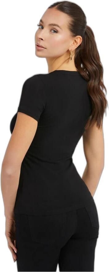 Guess Zwarte Katoenen T-shirt met korte mouwen Black Dames - Foto 8