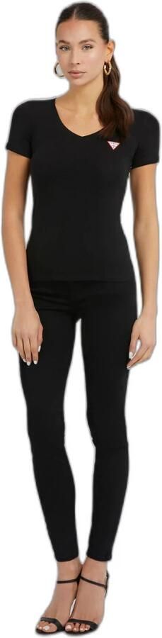 Guess Zwarte Katoenen T-shirt met korte mouwen Black Dames - Foto 9