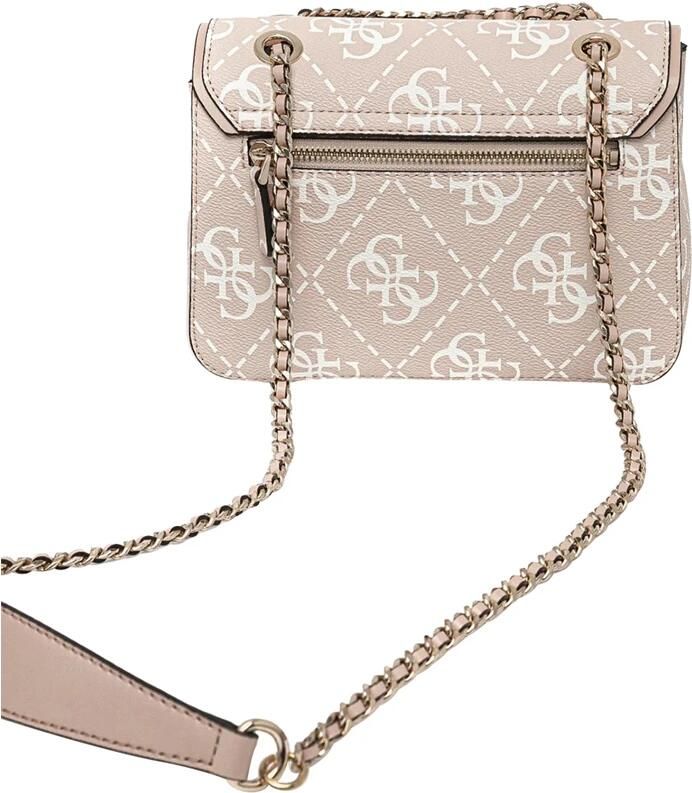 Guess Moderne Beige Schoudertas met Gouden Details Beige Dames