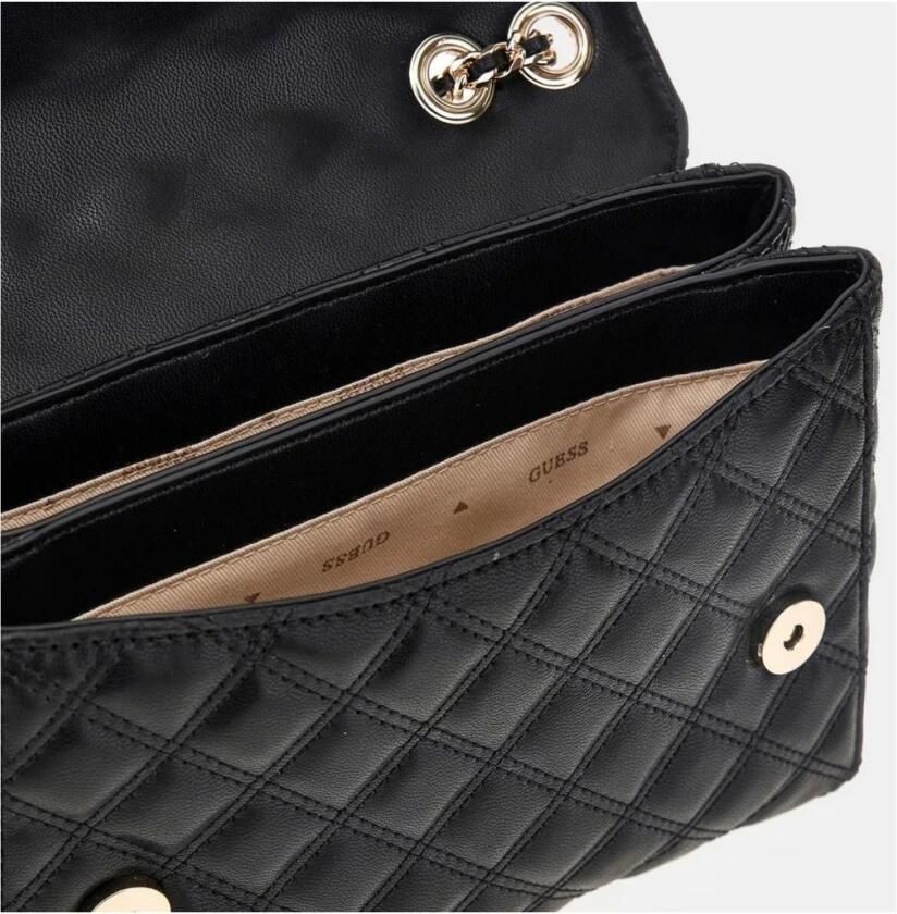 Guess Modieuze Schoudertassen met Meerdere Compartimenten Black Dames