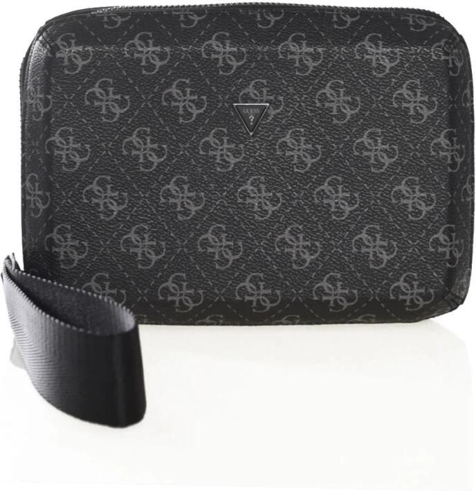 Guess Monogram Modena Cube Clutch Gray Heren