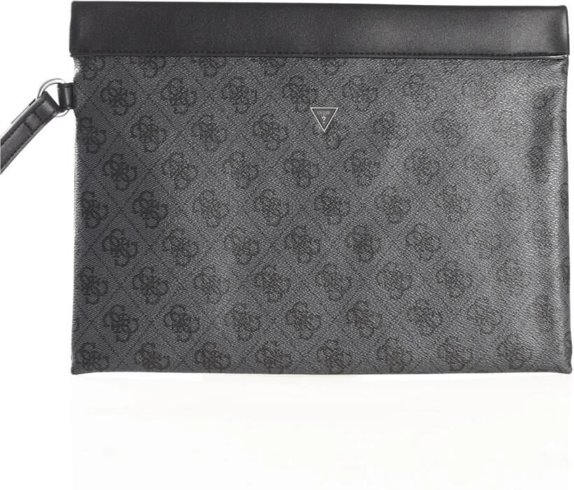 Guess Monogram PU leren clutch Zwart Gray Heren - Foto 3