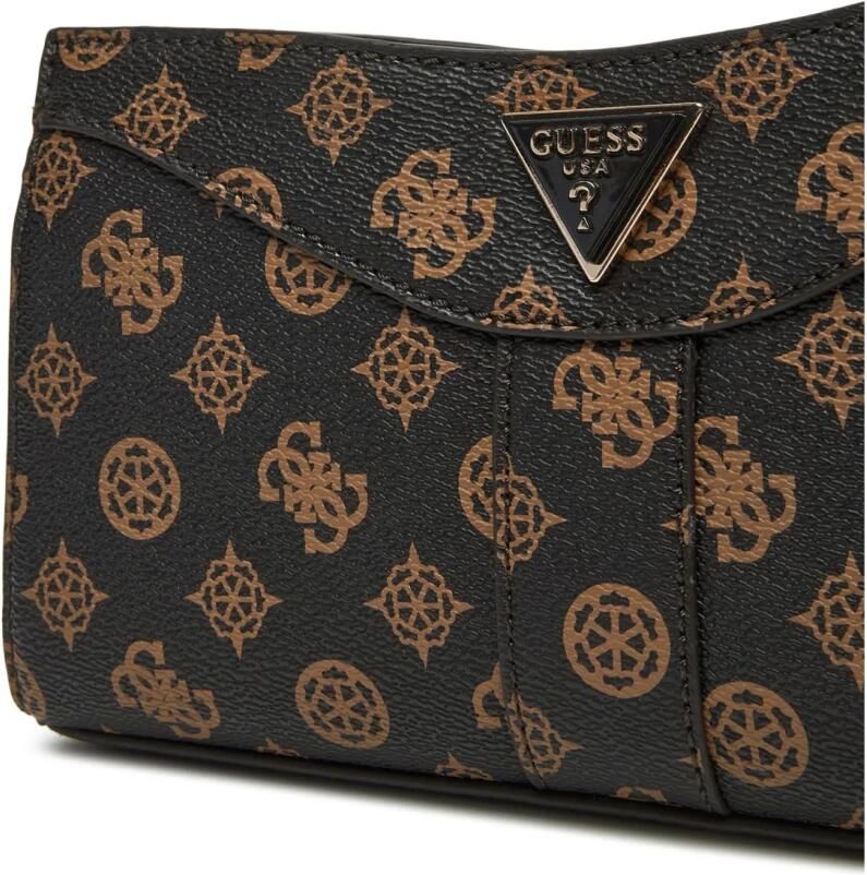 Guess Monogram Schoudertas Bruin Logo Brown Dames