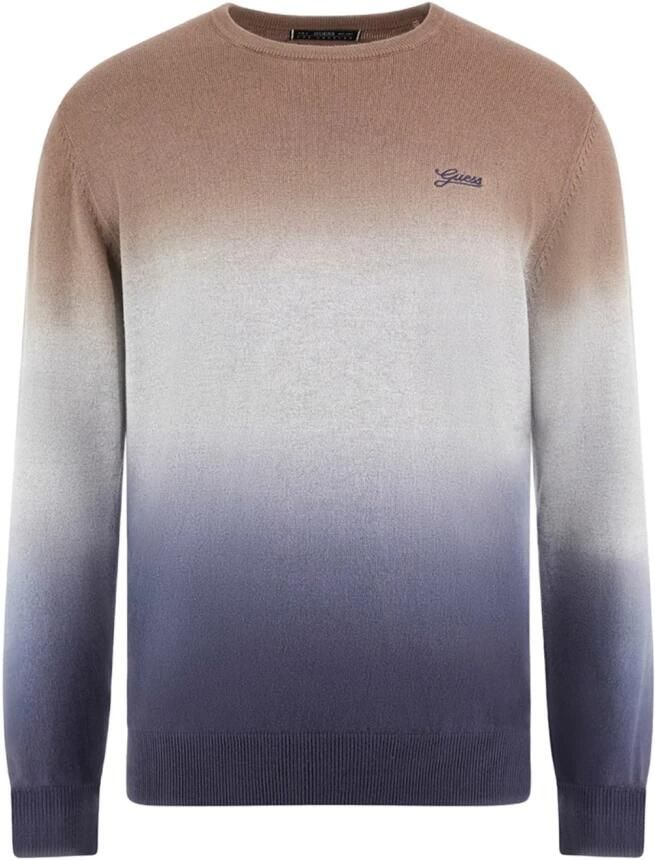 Guess Katoenen Crewneck Sweater met Geborduurd Logo Multicolor Heren