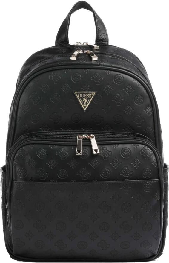 Guess Multi Logo Rugzak Zwart PU Leer Black Unisex - Foto 3