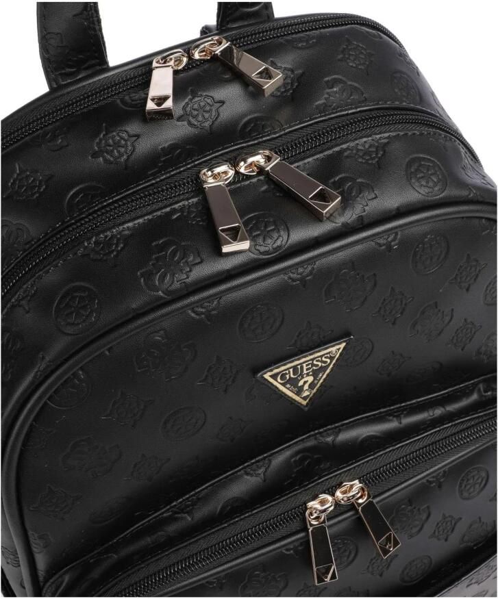Guess Multi Logo Rugzak Zwart PU Leer Black Unisex