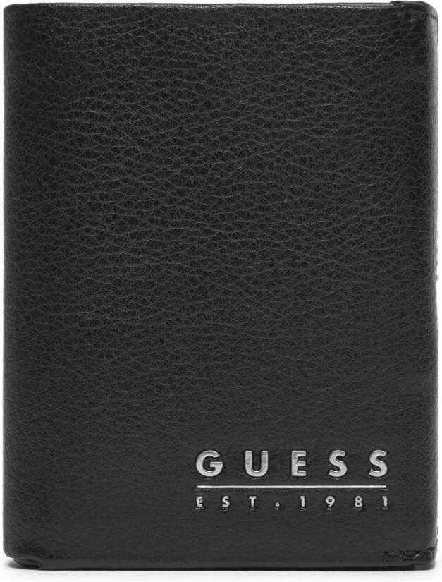 Guess Natuurlijk leren portemonnee Noir model Black Heren - Foto 3