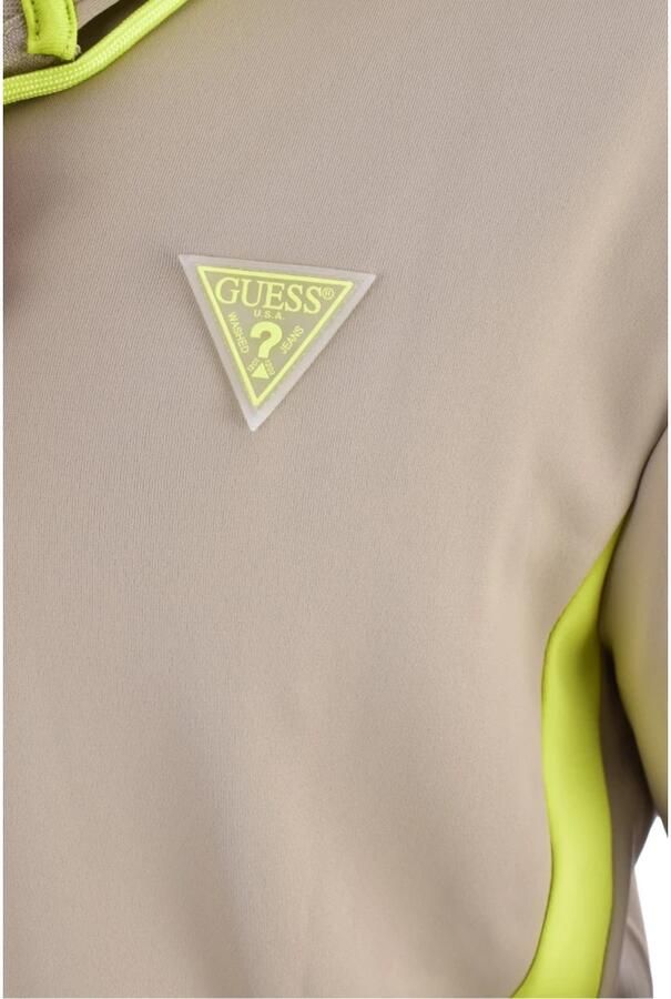 Guess Neopreen Rits Sweater Beige Capuchon Beige Heren