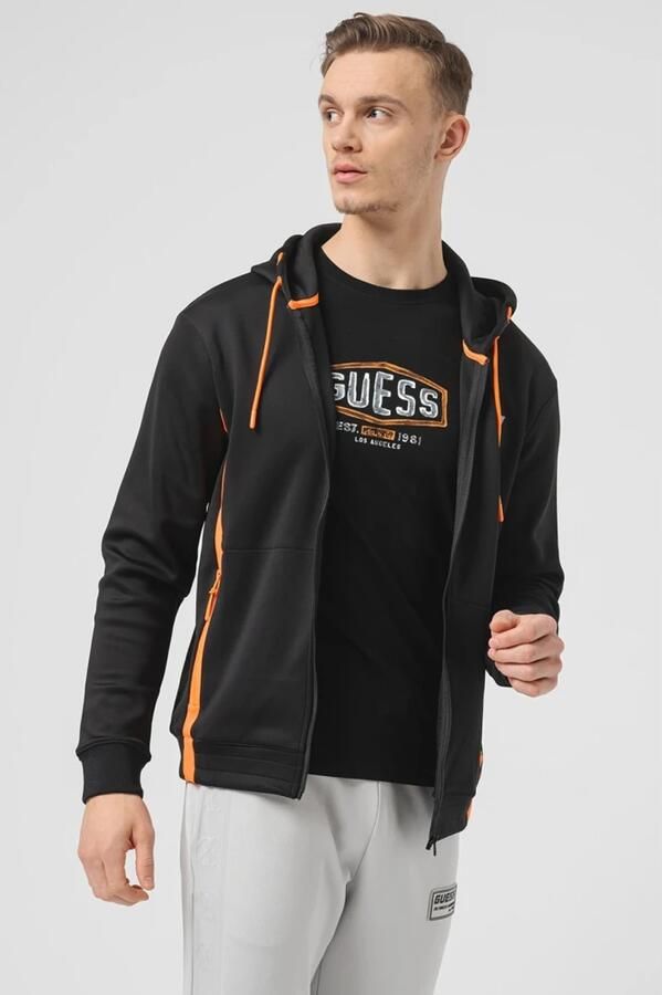 Guess Neopreen Rits Sweater Zwart Black Heren - Foto 2