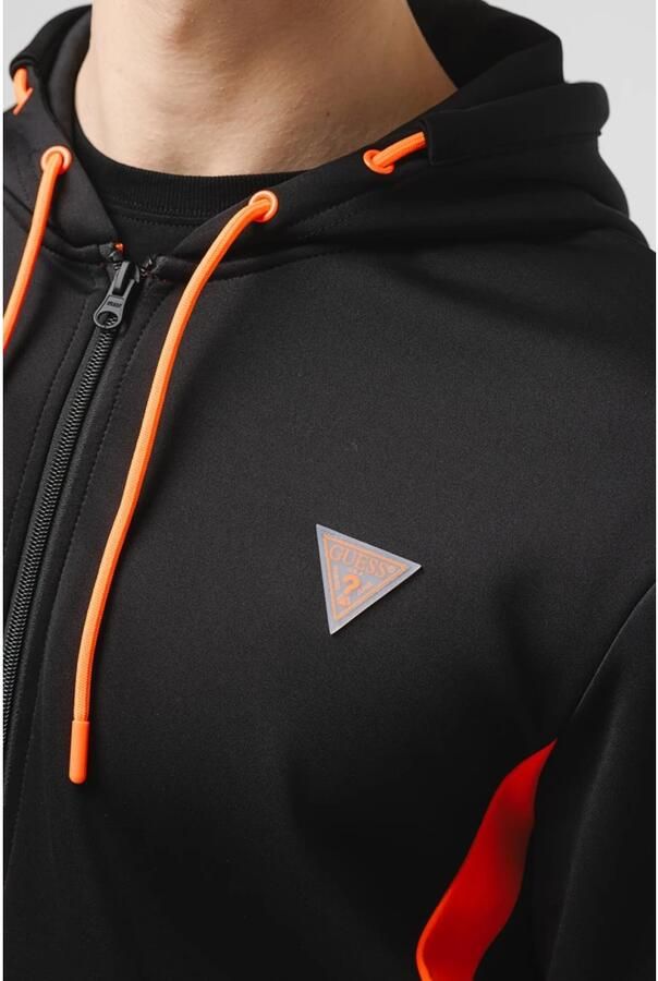 Guess Neopreen Rits Sweater Zwart Black Heren