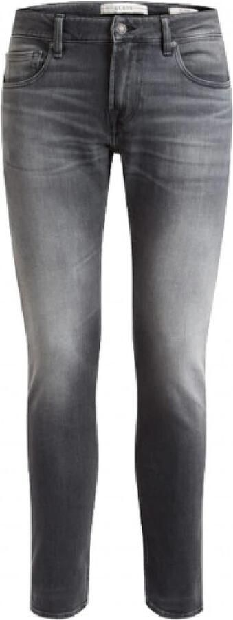 Guess Nieuwe Miami Slim Jeans met Leren Patch Gray Heren - Foto 9
