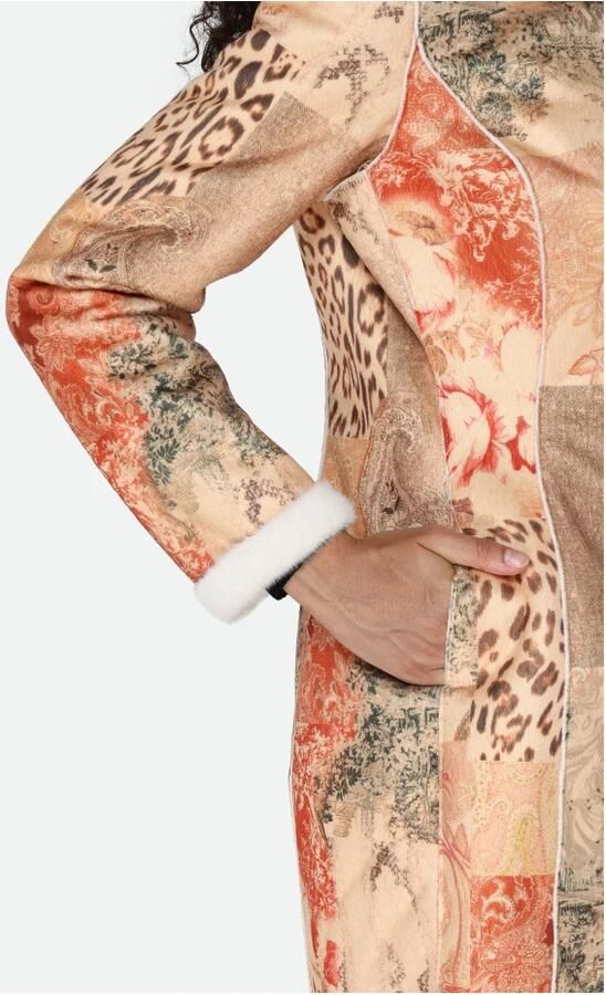 Guess Omkeerbare Faux Fur Jas Multicolor Dames