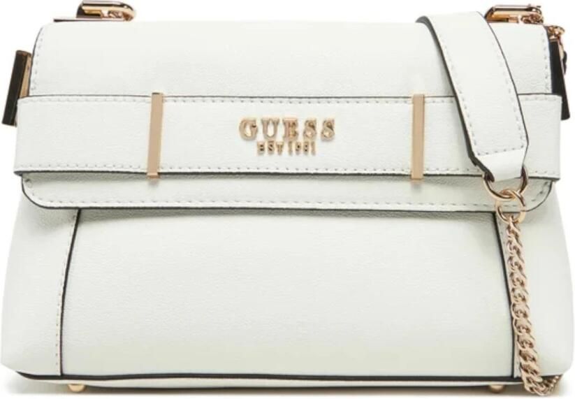 Guess Omkeerbare witte schoudertas met kettinghandvat White Dames