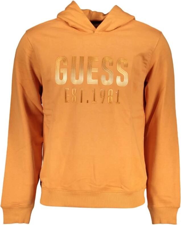 Guess Oranje Hoodie met Contrastdetails Orange Heren