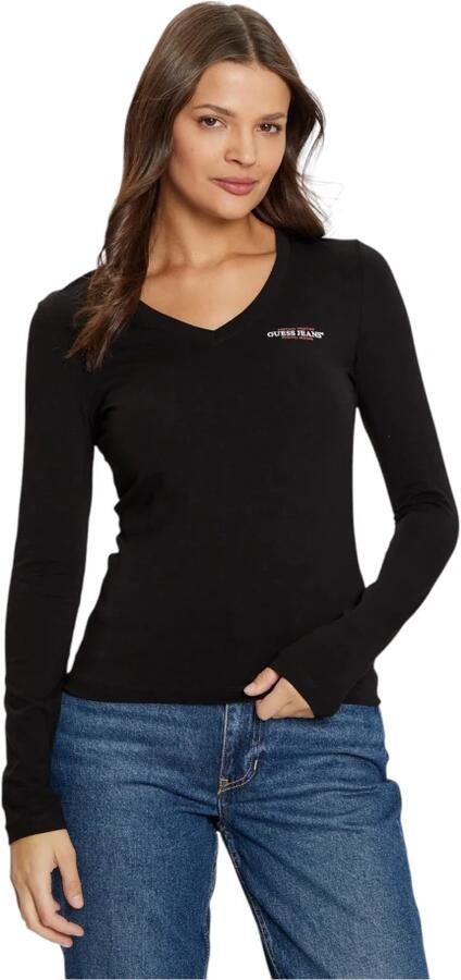 Guess Organisch katoenen longsleeve slim fit T-shirt Black Dames - Foto 5