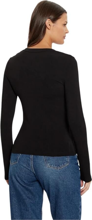 Guess Organisch katoenen longsleeve slim fit T-shirt Black Dames - Foto 3
