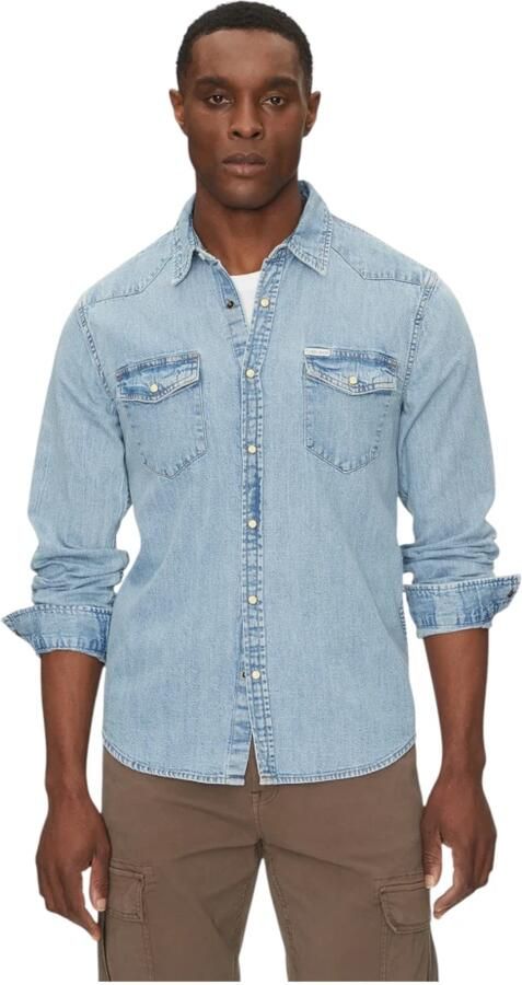 Guess Overhemd Lange Mouw M5RH55 D5M82-GJER LIGHT HERITAGE - Foto 5