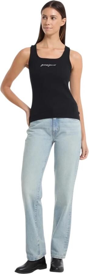 Guess Organische Katoenen Geribbelde Tanktop Black Dames - Foto 3