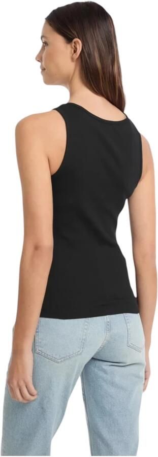 Guess Organische Katoenen Geribbelde Tanktop Black Dames - Foto 2