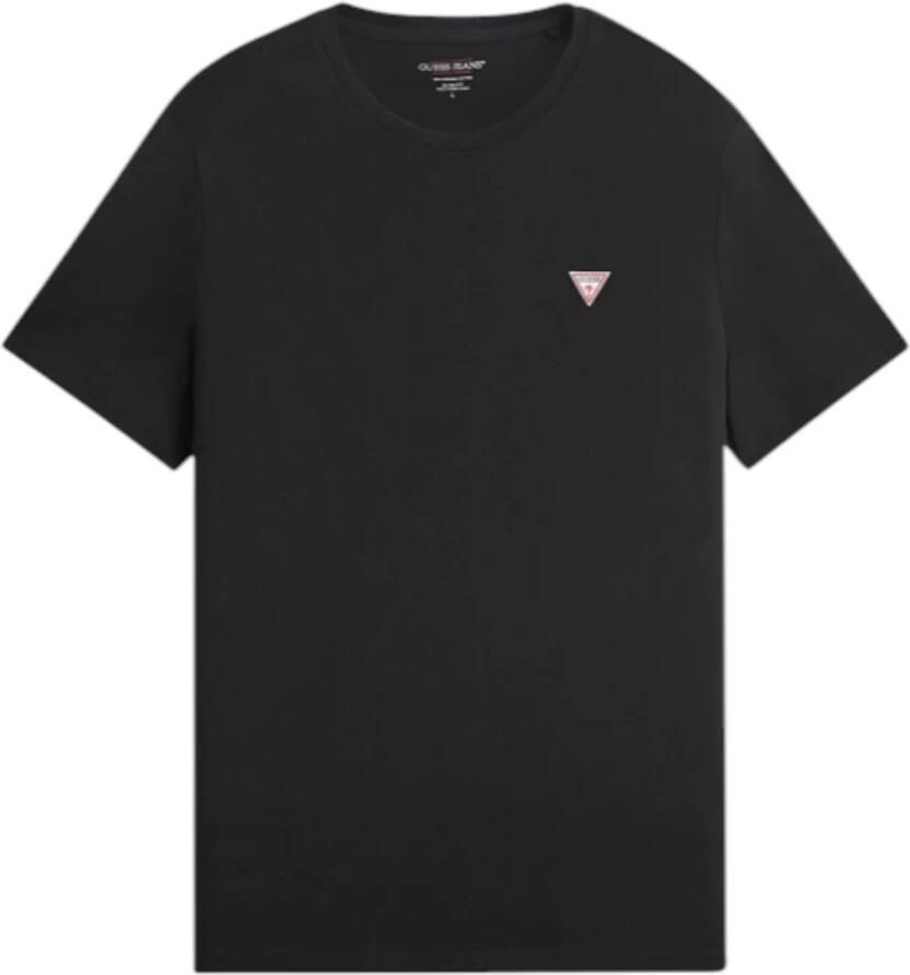 Guess Oversized Jersey T-shirt van Biologisch Katoen Black Heren