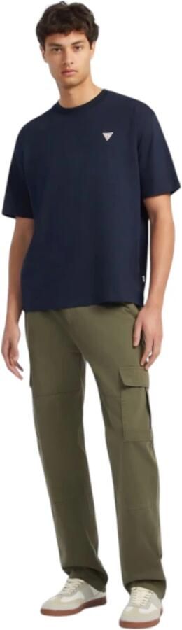 Guess Oversized Jersey T-shirt van Biologisch Katoen Blue Heren - Foto 3