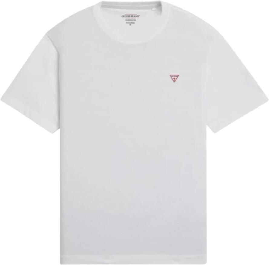 Guess Oversized Jersey T-shirt van Biologisch Katoen White Heren