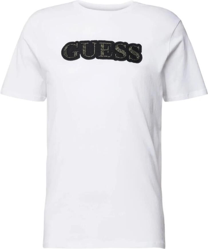 Guess Pearl Logo T-shirt van katoen White Heren - Foto 3