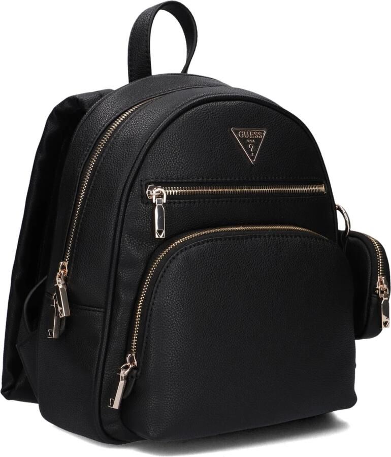 Guess Zwarte Polyethyleen Rugzak met Verstelbare Banden Black Dames