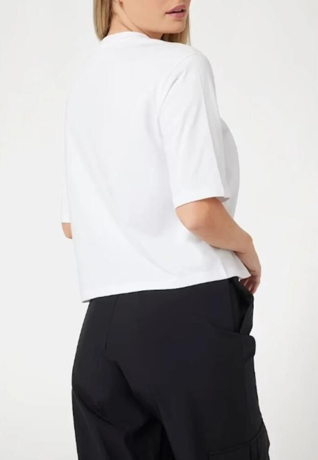 Guess Relaxed fit pailletlogo tee White Dames - Foto 4