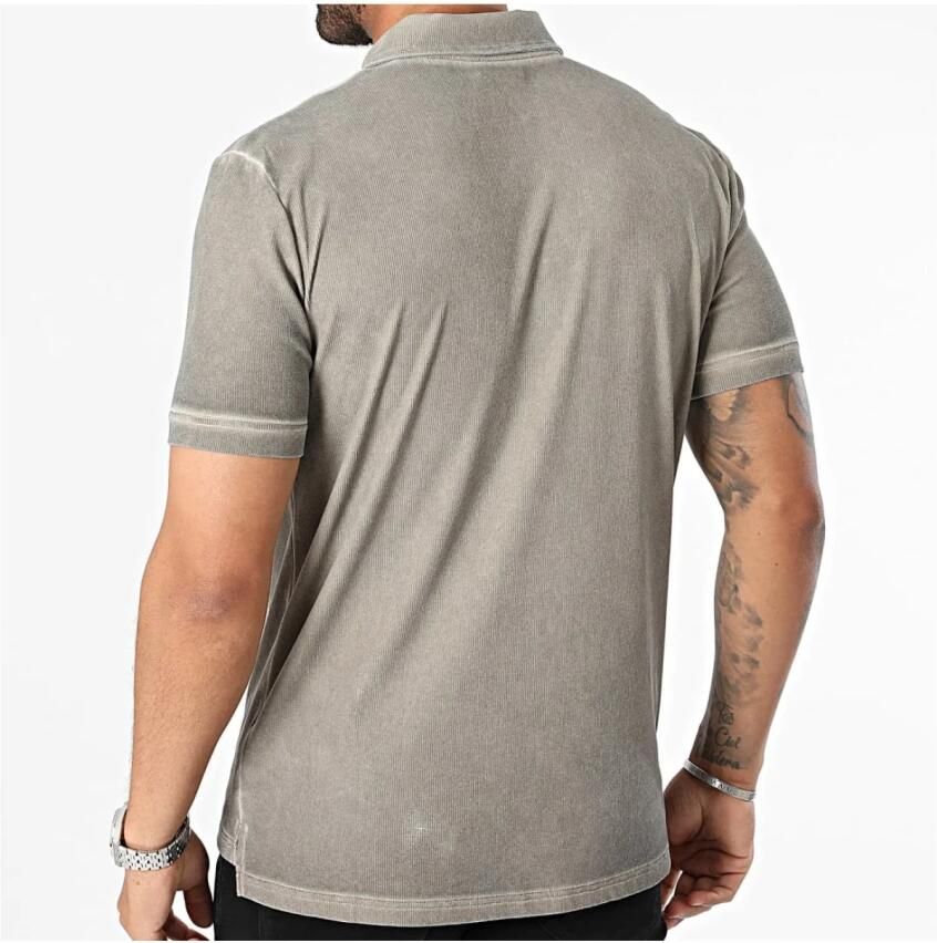 Guess Ritssluiting Polo Shirt Beige Gray Heren - Foto 2