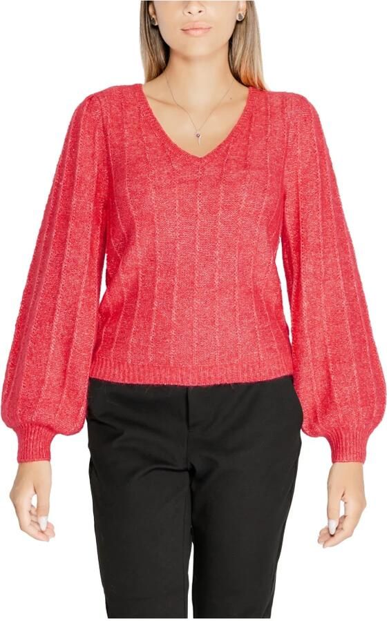 Guess Gestructureerde Gebreide Trui Herfst Winter Collectie Pink Dames - Foto 5