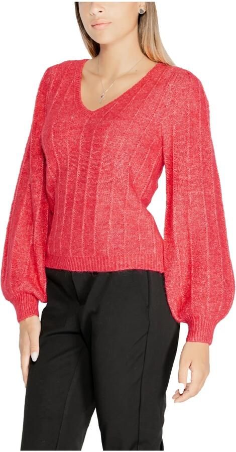 Guess Gestructureerde Gebreide Trui Herfst Winter Collectie Pink Dames - Foto 4