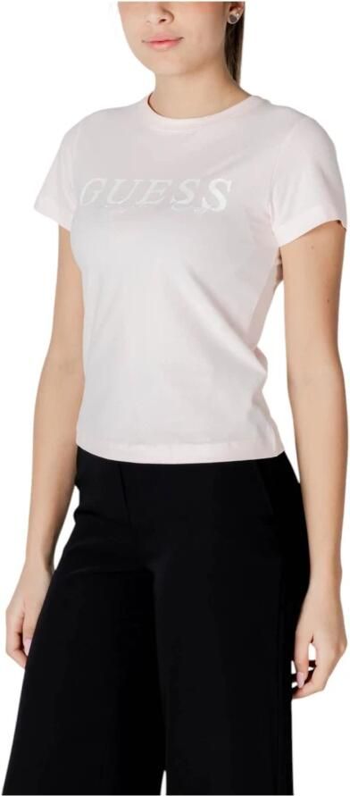 Guess Roze bedrukte shorts met ronde hals Pink Dames - Foto 2