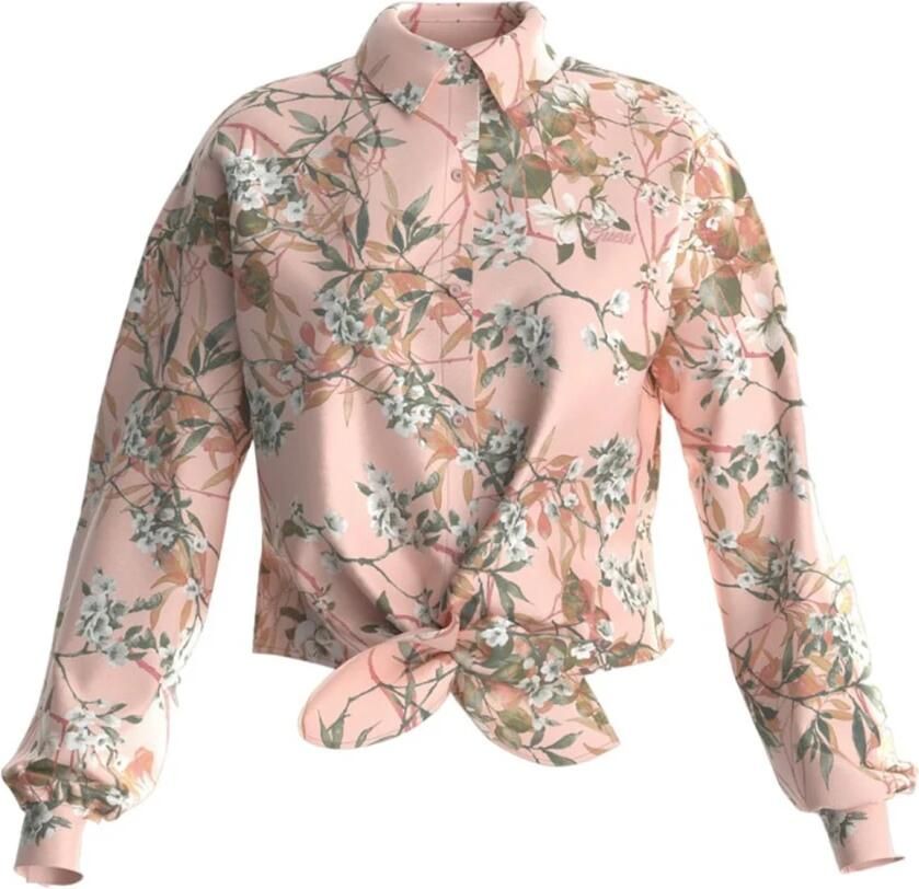 GUESS Dames Blouses Lsbowed Jun Shirt Lichtroze