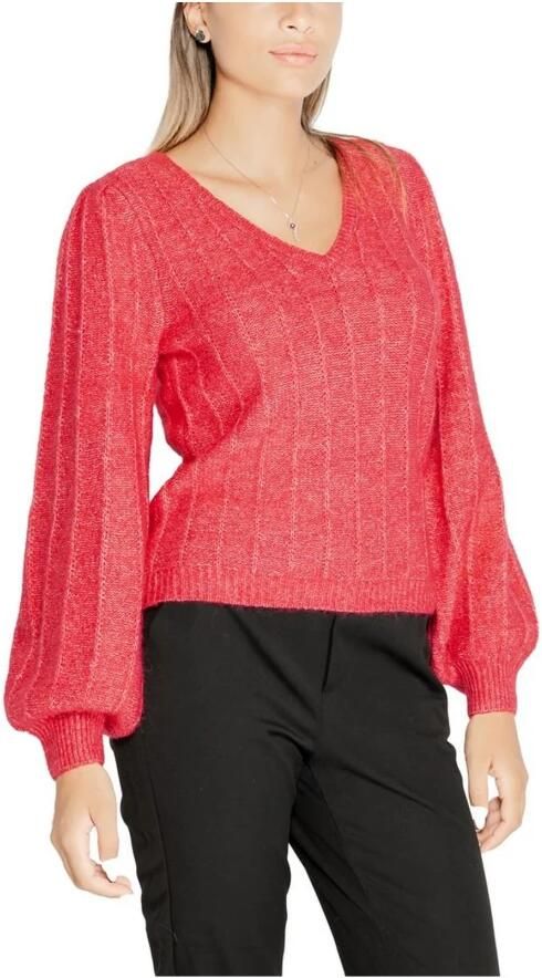 Guess Gestructureerde Gebreide Trui Herfst Winter Collectie Pink Dames - Foto 3