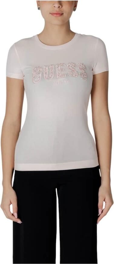 Guess T-shirt Korte Mouw T-shirt col rond en dentelle femme - Foto 3