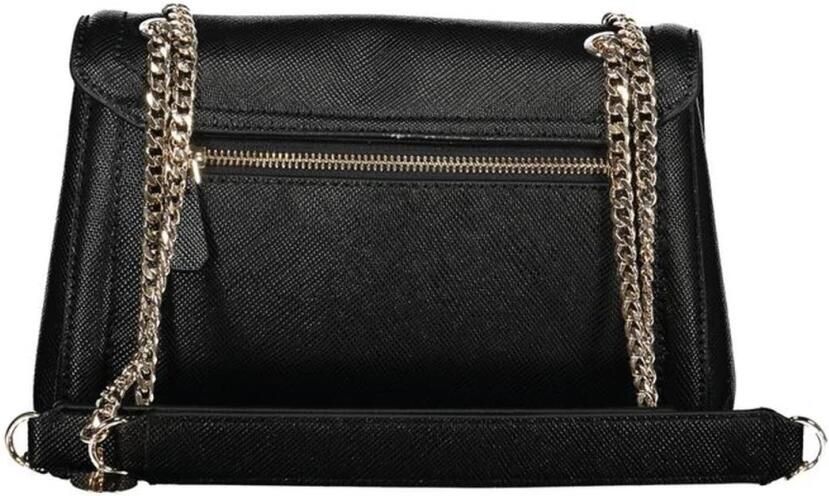 Guess Zwarte Polyethyleen Schoudertas met Kettinghandvatten Black Dames - Foto 2