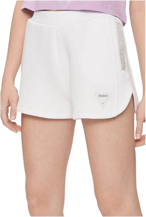 Guess Sequin Shorts White Dames