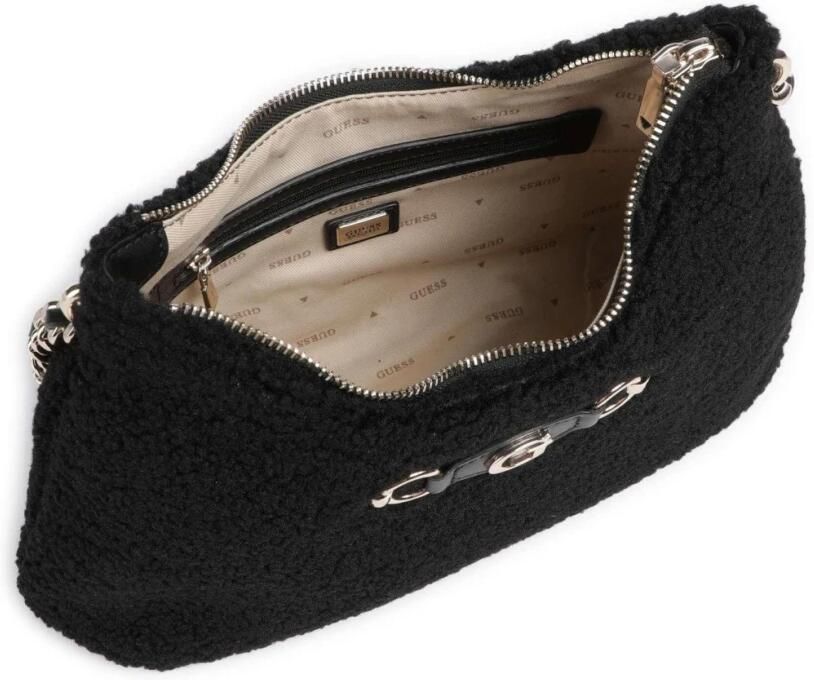 Guess Sherpa Aslia Schoudertas Zwart Black Dames