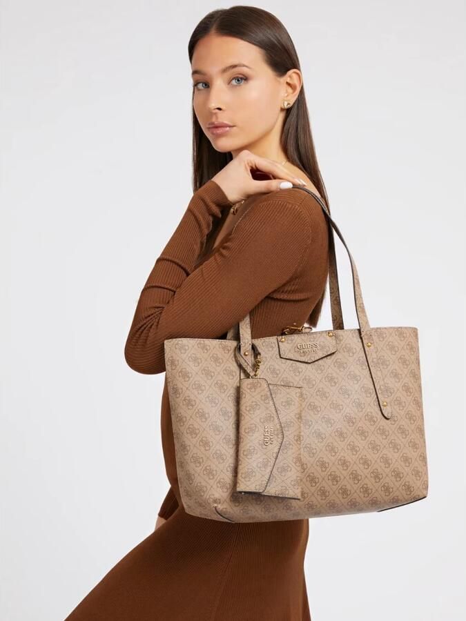 Guess Elegante en Glamoureuze Brenton Shopper Tas Beige Dames
