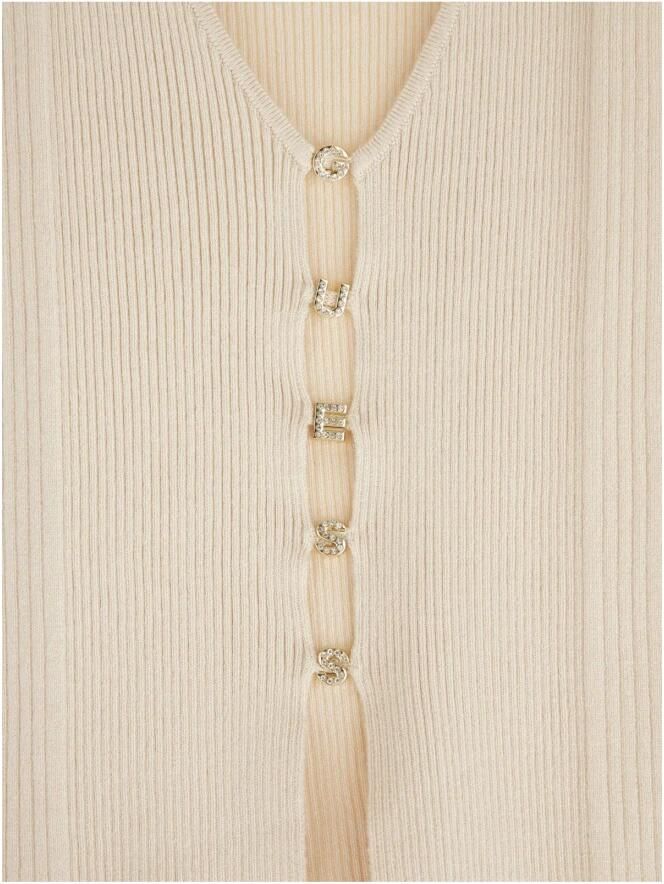 Guess Tanktop van viscosemix met labeldetail