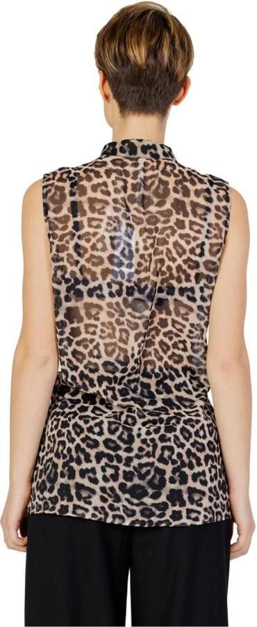 Guess Luipaard Mouwloze Blouse Dierenprint Multicolor Dames - Foto 5